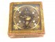 Small cardboard box gold paper Rebus romantic flowers 19th century