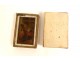 Box gold cardboard box watercolor engraving piano couple 19th century Restoration