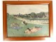 HSC painting Paul Strecker landscape countryside figures lying lawn 20th century