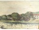 HSC painting Paul Strecker landscape countryside figures lying lawn 20th century