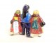 Trio earthenware characters Henriot Quimper JE Sévellec Breton wedding 20th century