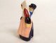 Trio earthenware characters Henriot Quimper JE Sévellec Breton wedding 20th century