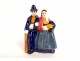 Trio earthenware characters Henriot Quimper JE Sévellec Breton wedding 20th century