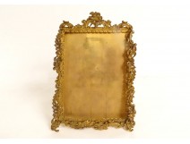 Photo frame bronze gilded brass rocaille foliage late 19th century