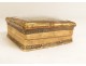 Small cardboard box with golden paper profile of Napoleon First Consul early 19th century