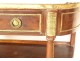 Louis XVI half-moon console mahogany white marble gilded brass 18th century