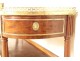 Louis XVI half-moon console mahogany white marble gilded brass 18th century