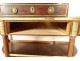 Louis XVI half-moon console mahogany white marble gilded brass 18th century