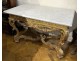 Louis XIV console carved gilded wood garlands flowers shells 18th century