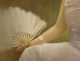 Large pastel painting of Belle Epoque woman with fan signed Bailly late 19th century