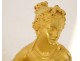 Pendulum Empire gilt bronze Birth Love vestal Athenian cherub XIXth