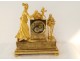 Pendulum Empire gilt bronze Birth Love vestal Athenian cherub XIXth