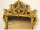 Regency mirror carved gilt wood pediment flowers shell ice eighteenth