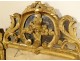 Regency mirror carved gilt wood pediment flowers shell ice eighteenth