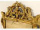 Regency mirror carved gilt wood pediment flowers shell ice eighteenth