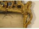 Regency mirror carved gilt wood pediment flowers shell ice eighteenth