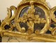 Regency mirror carved gilt wood pediment flowers shell ice eighteenth