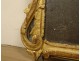 Regency mirror carved gilt wood pediment flowers shell ice eighteenth