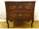 Provençal walnut chest of drawers carved shells flowers gilded bronze 18th century