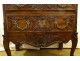 Provençal walnut chest of drawers carved shells flowers gilded bronze 18th century