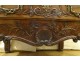 Provençal walnut chest of drawers carved shells flowers gilded bronze 18th century