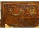 Provençal walnut chest of drawers carved shells flowers gilded bronze 18th century