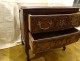 Provençal walnut chest of drawers carved shells flowers gilded bronze 18th century