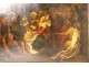 Oil Copper painting Assumption Virgin Flemish school apostles 17th century