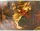 Oil Copper painting Assumption Virgin Flemish school apostles 17th century