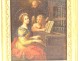 HST portrait painting Sainte-Cécile music organ cherubs crown 18th century