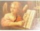 HST portrait painting Sainte-Cécile music organ cherubs crown 18th century