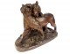 Large animal sculpture Charles Valton bronze Two Lionesses 19th century