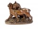 Large animal sculpture Charles Valton bronze Two Lionesses 19th century