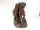 Large animal sculpture Charles Valton bronze Two Lionesses 19th century