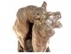 Large animal sculpture Charles Valton bronze Two Lionesses 19th century