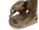 Large animal sculpture Charles Valton bronze Two Lionesses 19th century