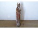 Sculpture statue carved polychrome wood Saint bishop miter 17th century