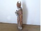 Sculpture statue carved polychrome wood Saint bishop miter 17th century