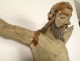 Large statue Christ crucifix cross carved polychrome wood late 17th century