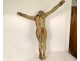 Large statue Christ crucifix cross carved polychrome wood late 17th century