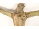 Large statue Christ crucifix cross carved polychrome wood late 17th century