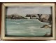 Small painting Paul Touzé marine landscape seaside rocks Brittany 20th century