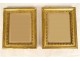 Pair of small Louis XVI baguette frames gilded wood 19th century