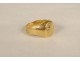 18 carat solid gold signet ring monogram 3.85gr 20th century