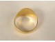 18 carat solid gold signet ring monogram 3.85gr 20th century