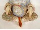 Large articulated hoard sculpture Chinese polychrome porcelain Meissen taste