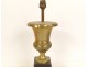 Medici vase desk lamp gilded brass black marble 20th century