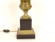 Medici vase desk lamp gilded brass black marble 20th century