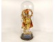 Virgin of Marseille Santibelli terracotta Child Jesus cherubs globe 19th century