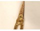 Pair of solid gold scissors 18 carat shell flowers PB 12.71gr 18th century